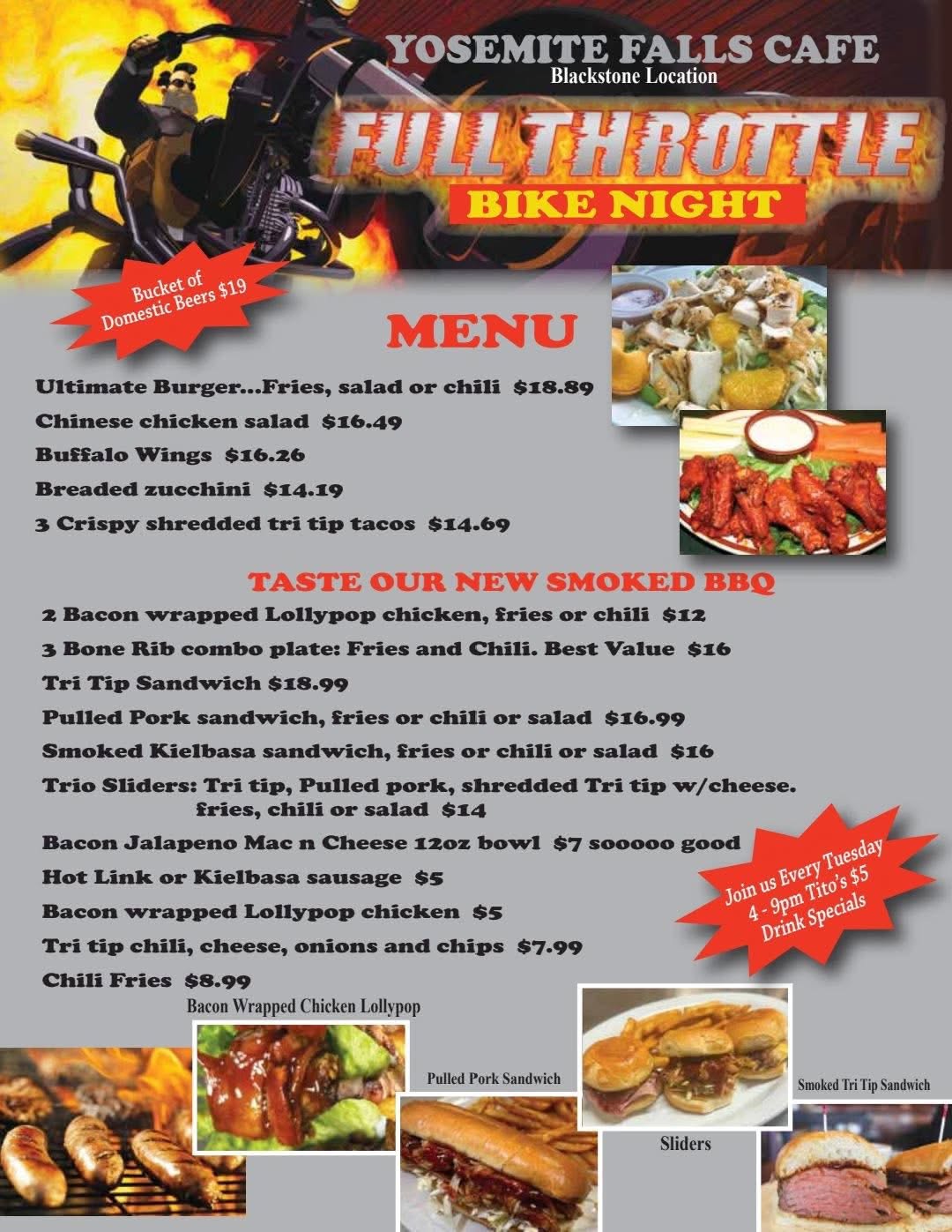 Menu Yosemite Falls Cafe - Blackstone - 12