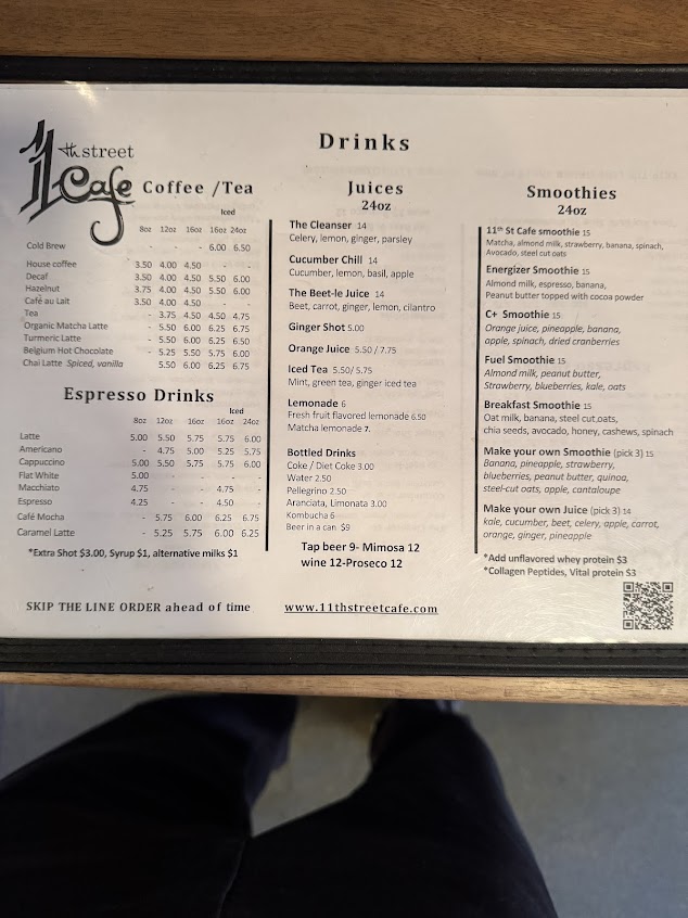 Menu 11Th Street Cafe - 0