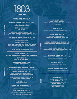 Menu 1803 Nyc - 1
