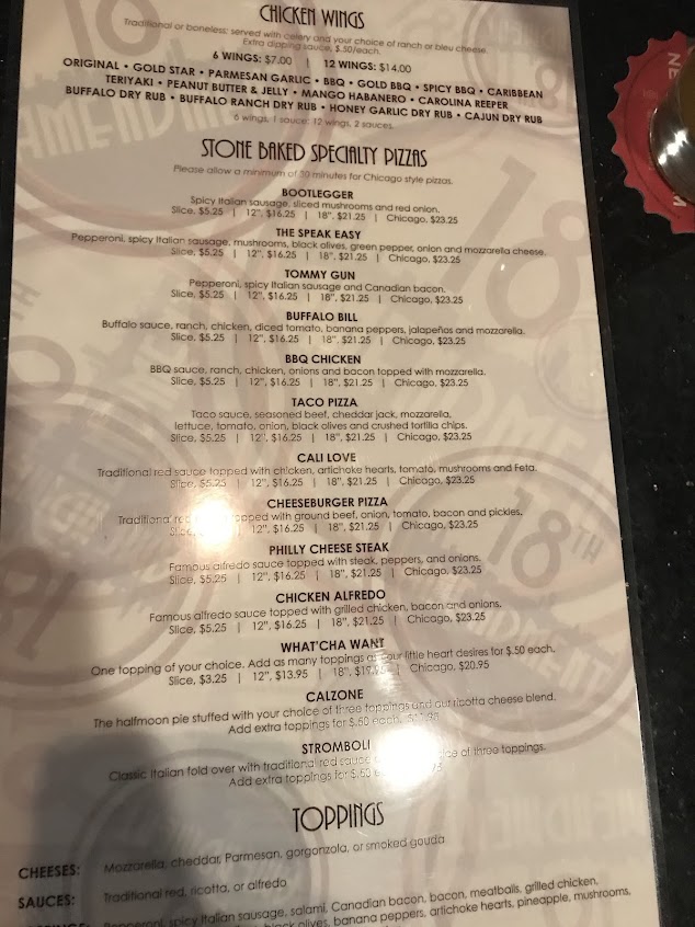Menu 18Th Amendment Neighborhood Bar - 5