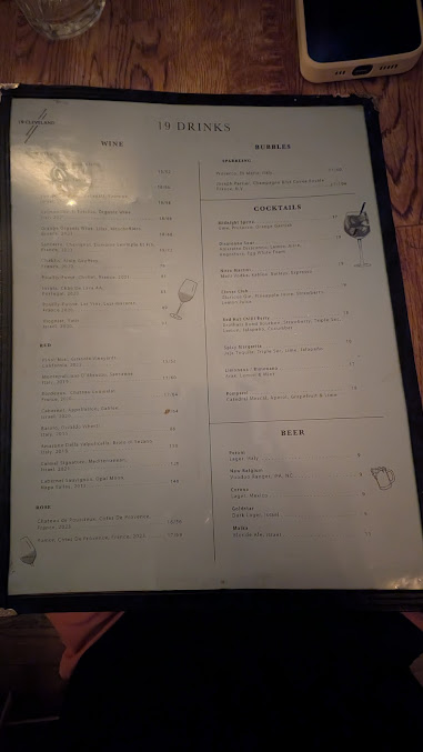 Menu 19 Cleveland - 1