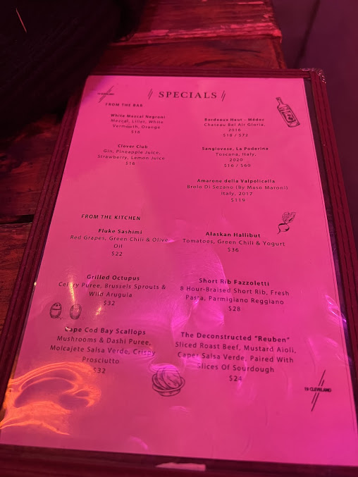 Menu 19 Cleveland - 4