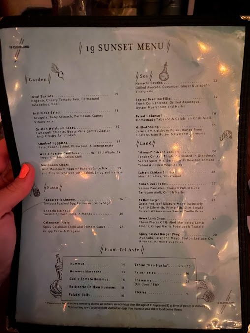 Menu 19 Cleveland - 5