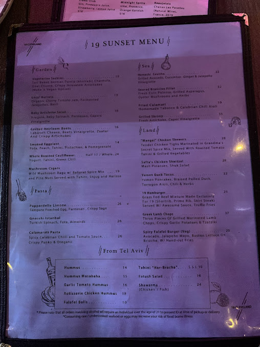 Menu 19 Cleveland - 7