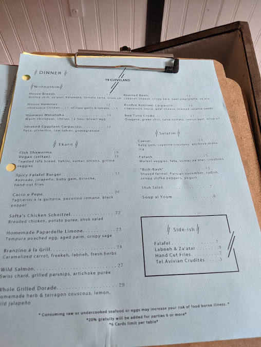 Menu 19 Cleveland - 9