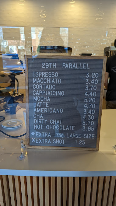 Menu 29Th Parallel Coffee - 2