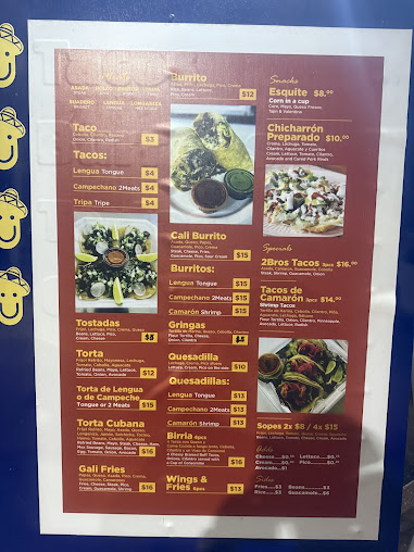 Menu 2Bros Tacos - 2