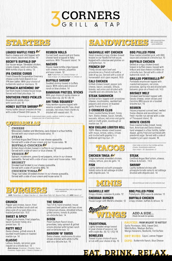 Menu 3 Corners Grill Tap - 1