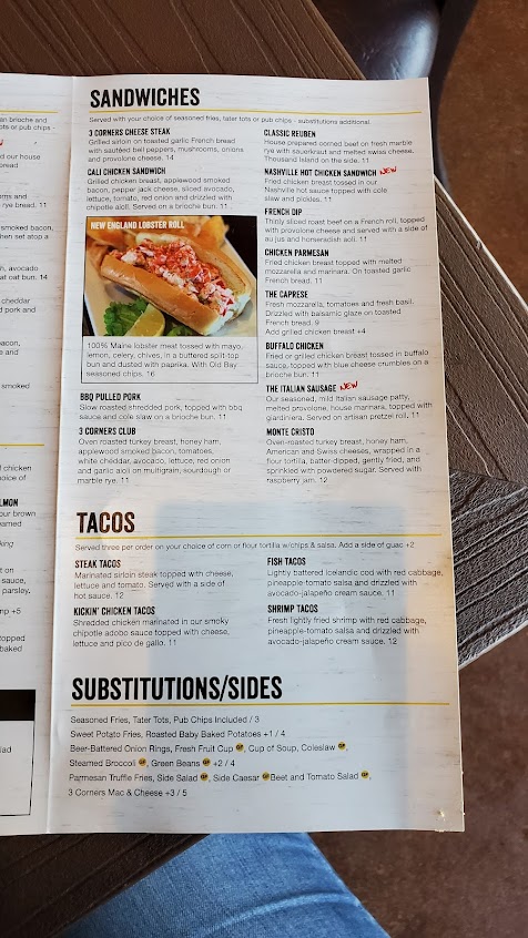 Menu 3 Corners Grill Tap - 7
