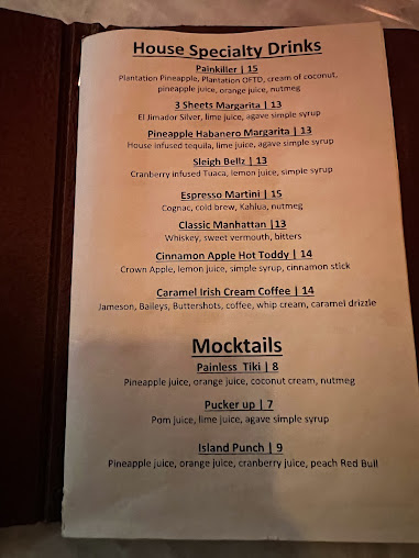 Menu 3 Sheets At The Harbor - 1