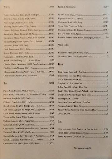 Menu 300 East - 9