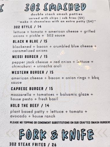 Menu 302 Social Eatery And Barroom - 1