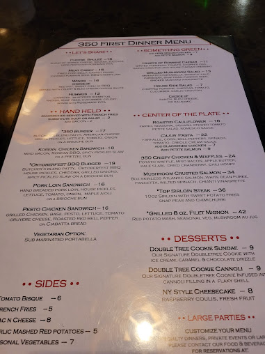 Menu 350 First - 3