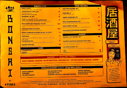 Menu 4 Pines Bonsai Izakaya - 4