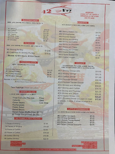 Menu 42 Fry Greenville - 4