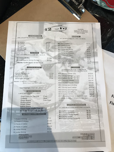 Menu 42 Fry Greenville - 8