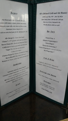 Menu 4Bs Tavern - 3