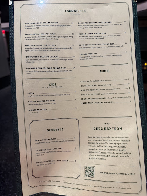 Menu 5 Acres Restaurant - 0