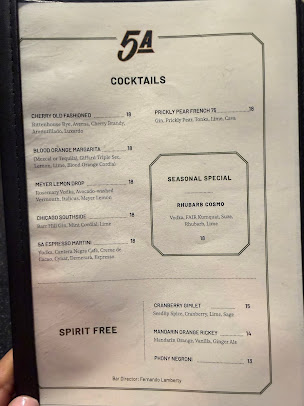 Menu 5 Acres Restaurant - 2