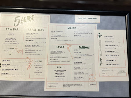Menu 5 Acres Restaurant - 9