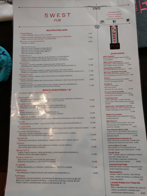 Menu 5 West Pub - 3