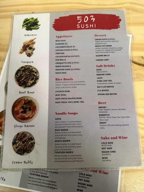 Menu 503 Sushi Bar - 2