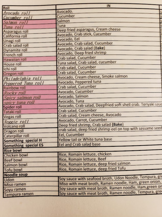 Menu 503 Sushi Bar - 3