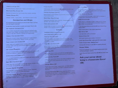 Menu 551 West - 7