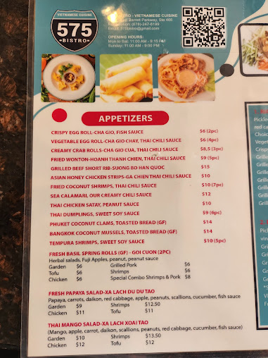Menu 575 Bistro - 3