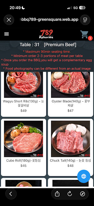 Menu 789 Korean Bbq Restaurant Green Square - 4
