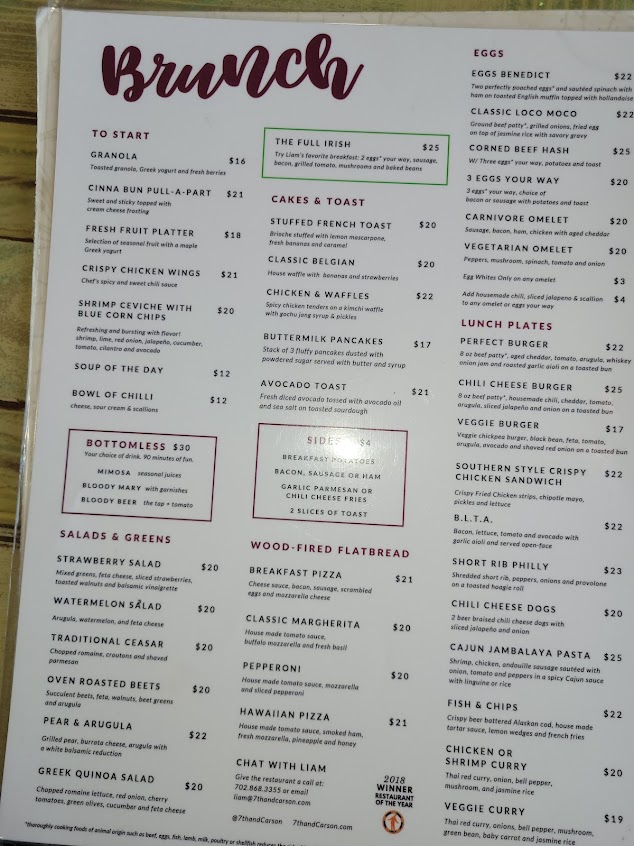 Menu 7Th Carson - 9