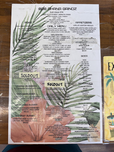 Menu 808 Ohana Grindz - 1