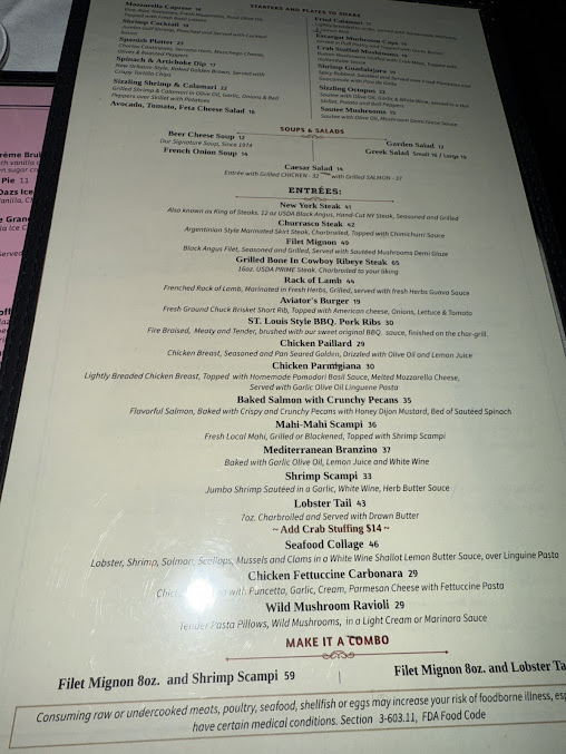 Menu 94Th Aero Squadron Restaurant - 2