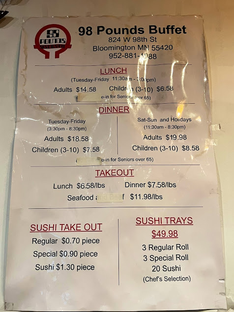 Menu 98 Pounds Buffet - 2