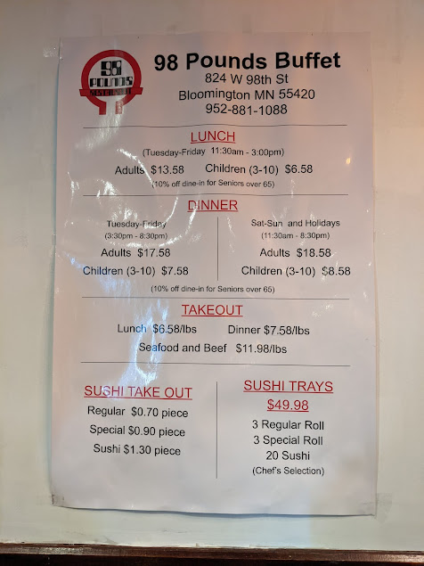 Menu 98 Pounds Buffet - 6