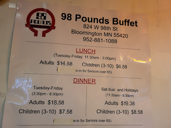 Menu 98 Pounds Buffet - 7