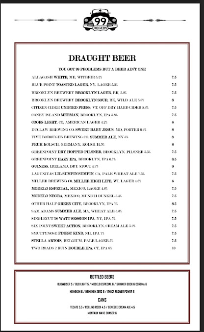Menu 99Rogers - 6