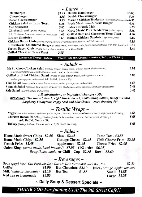 Menu 9Th Street Cafe - 3