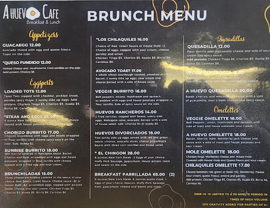 Menu A Huevo Cafe - 6