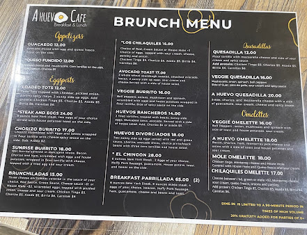 Menu A Huevo Cafe - 9