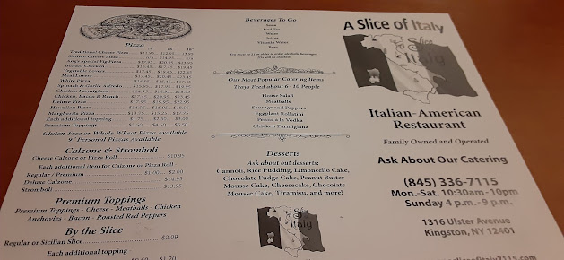 Menu A Slice Of Italy - 2