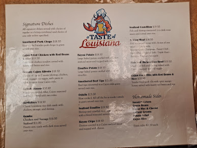 Menu A Taste Of Louisiana - 0
