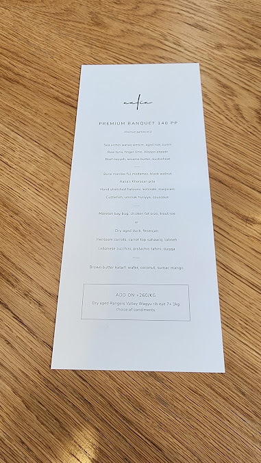 Menu Aalia Restaurant Sydney - 5