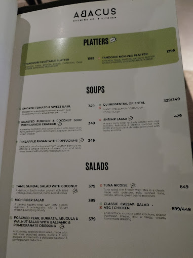 Menu Abacus Brewing Co & Kitchen - 2