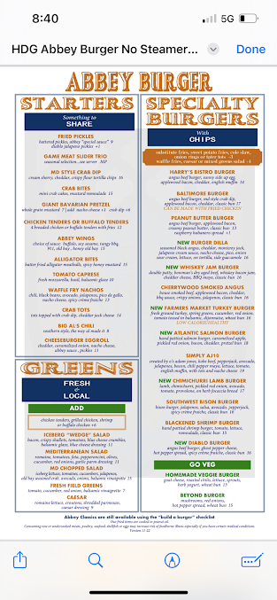 Menu Abbey Burger Hdg - 1
