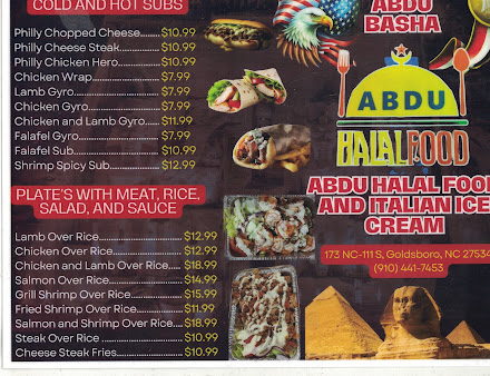 Menu Abdu Halal Food And Italian Ice &Ice Cream - 1