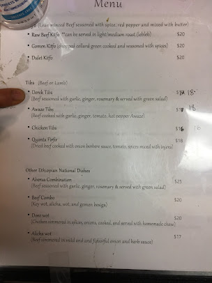 Menu Aberus Ethiopian Restaurant - 5