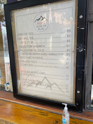 Menu Above The Blue Reddz - 3