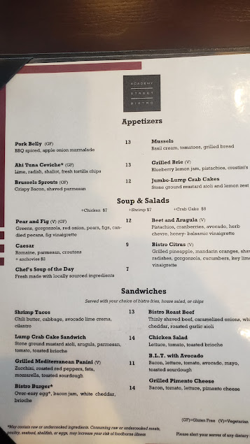 Menu Academy Street Bistro - 2