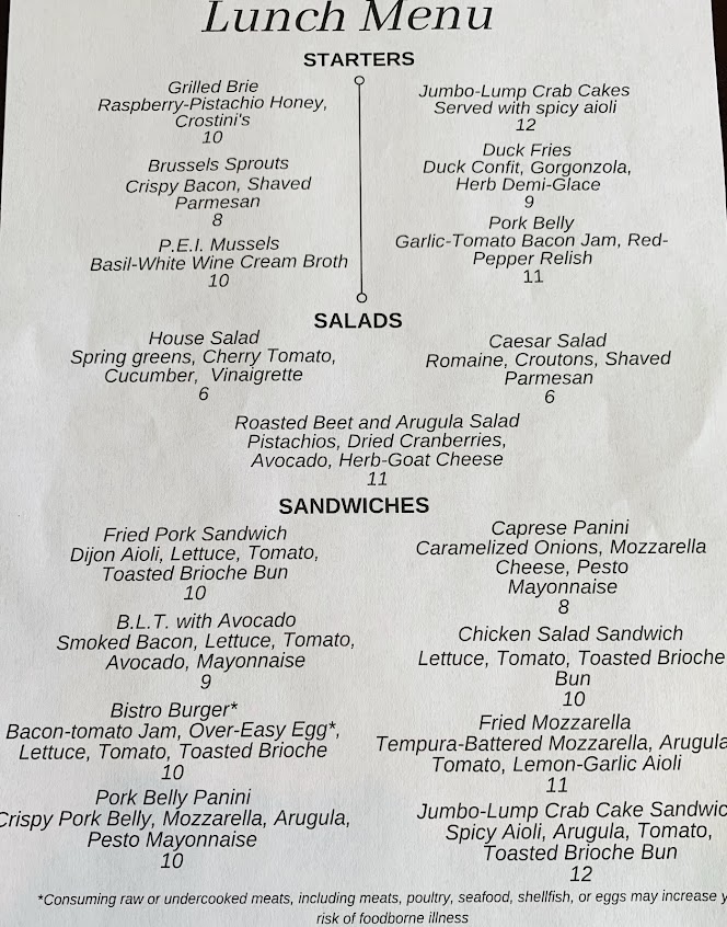 Menu Academy Street Bistro - 3